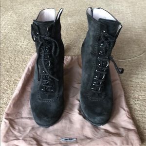 Miu Miu short boots.